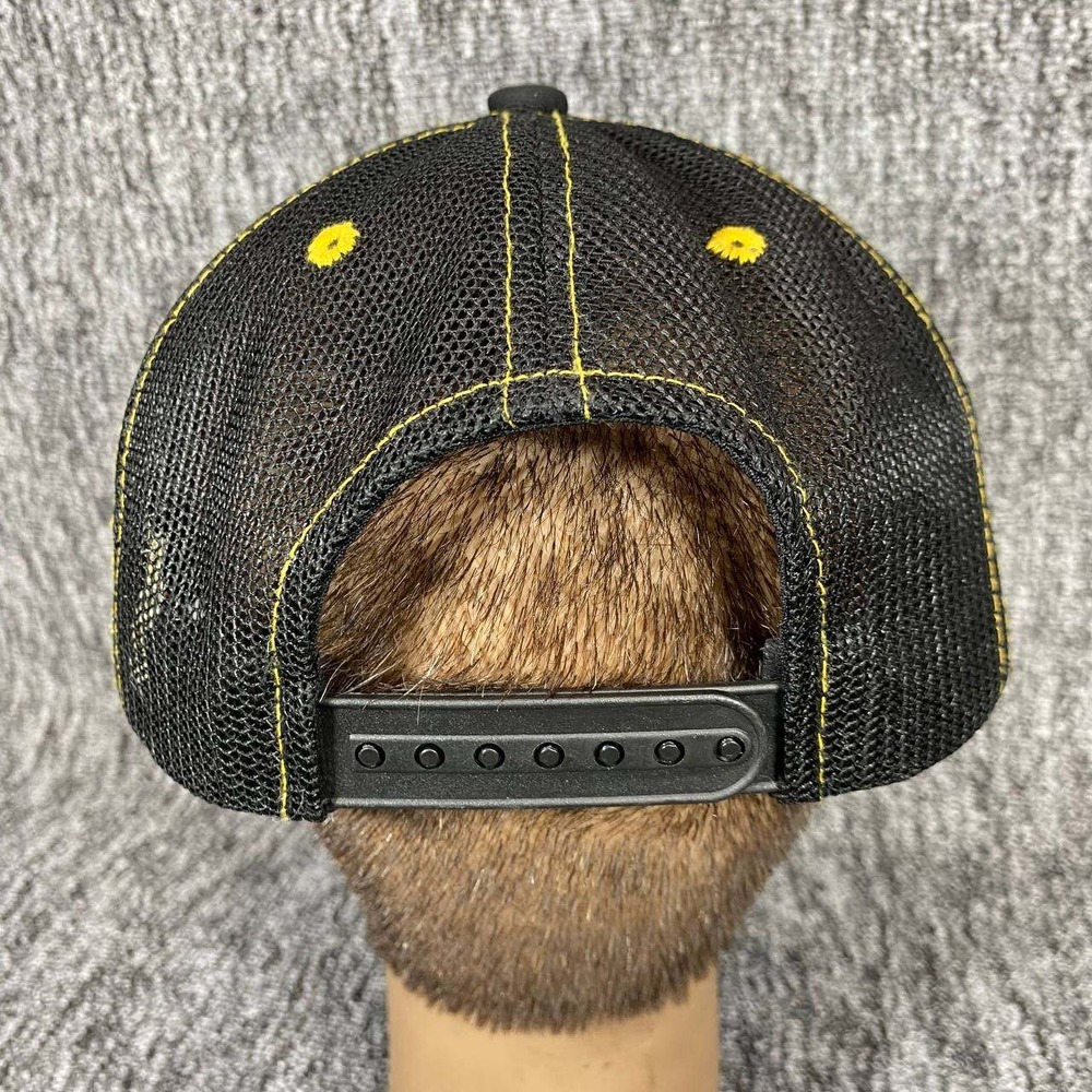 Nasty Beast Hard Tea Trucker Hat Mens OSFA Black Yellow Logo Mesh Snapback Cap - Picture 4 of 8
